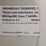 JAPANISCHES TEESERVICE,Teekanne, 6 Tassen und untertassen, zucker-und Milchgefäß.. 20. Jahrhundert - photo 12