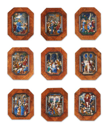 SUITE DE NEUF PLAQUES REPRÉSENTANT DES SCÈNES DE LA VIE DU CHRIST - фото 1