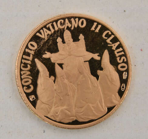 GOLDMÜNZE, Vatican Paulus 10. Jähriges Jubiläum, 20. Jahrhundert (14) - фото 2