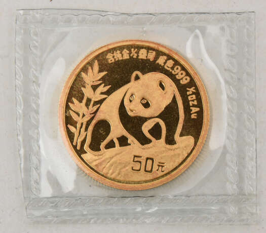 GOLDMÜNZE, China Panda 50 Yuan, 1/2 Unze, 20. Jahrhundert (15) - Foto 1