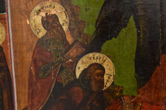 IKONE, Christus als Pantokrator, Mittelrussland, um 1650. - Foto 3