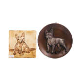 Zwei Bildplatten mit Bulldoggen-Motiv - Foto 1