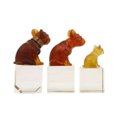 3- tlg Konvolut Paperweights mit Bulldoggen - photo 4