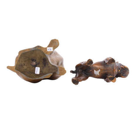 Zwei figürliche Bulldoggen aus Bronze - Foto 5