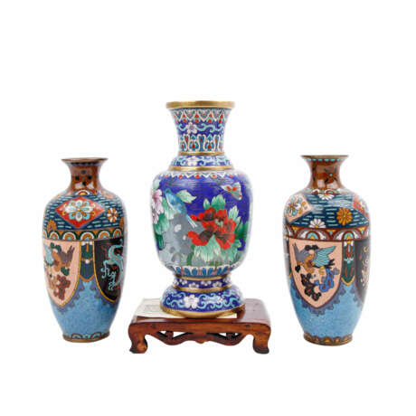 3 Cloisonné-Vasen: Paar Vasen JAPAN - Foto 3