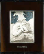 Пьетро Аннигони. Pietro Annigoni (1910 Mailand - 1988 Florenz). Silber-Flachrelief 'Il Germoglio' (Der Sprössling)