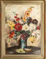 Stanislaw Chlebowski (1890 Braniewo, Polen - 1969 Danzig). Blumenstilleben mit Früchten