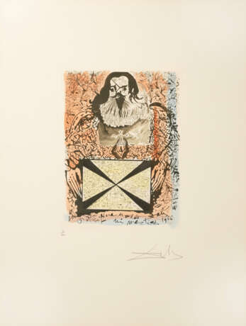 Salvador Dalí (1904 Figueres/Spanien - 1989 ebenda). Portrait aux signatures - Foto 1