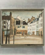 Georges Damin ( 1942 ). Georges Damin (1942 Lyon). Strassenszene mit Galerie