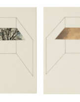 Robbert Ewers (1966 Essen - 2009 ebenda). Paar Himmelscollagen