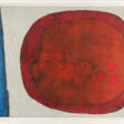 Friedhelm Ottfried Goepel (1928 Essen - 2013 ebenda). Abstrake Komposition mit rotem Kreis - Prix ​​des enchères