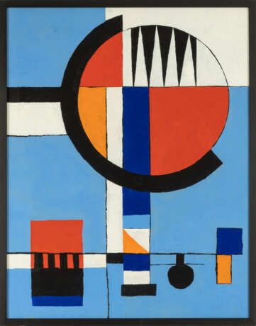 Friedhelm Ottfried Goepel (1928 Essen - 2013 ebenda). Abstrakte Komposition in Blau - photo 1
