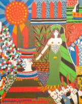 Dorothy Iannone (1933 Boston). Merlin and the Lady Vivian