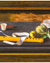 Matias Quetglas (1946 Ciutadella, Spanien). 'Naturaleza Muerta con Flauta'