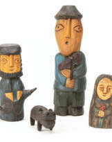 Henryk Zegadlo (1934 Polen - 2011 Bad Bertrich). 4-tlg., Konvolut Figuren und ein Schwein