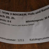 KONV. VON 3 MASKEN, Holz und Kunststoff, Marbach 20. Jahrhundert - photo 20