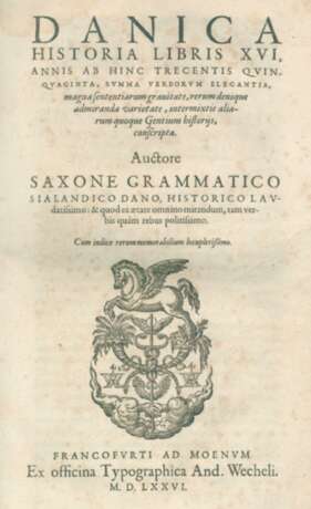 Saxo Grammaticus. - Foto 1