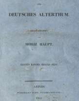 Zeitschrift für Deutsches Alterthum.