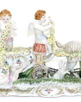 Ziegenkutsche mit Amoretten.