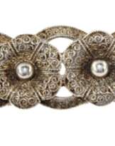 Brosche mit 4 Blüten