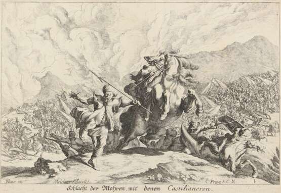 Schlacht der Mohren mit denen Castilianeren. - photo 1