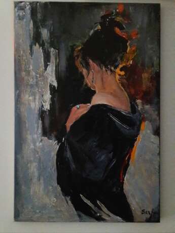 Сумерки Canvas on the subframe Acrylic paint Impressionism женский образ Portugal 2022 - photo 2