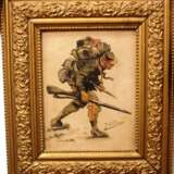 „Das Gemälde Der Soldat. Maler P. Grolleron. Frankreich XIX Jahrhundert“ - Foto 1