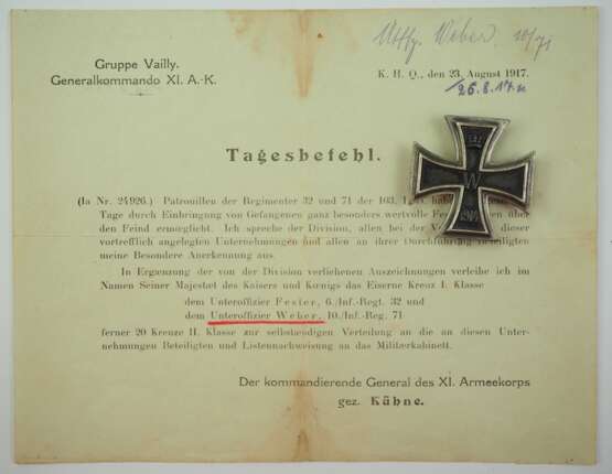 Preussen : Nachlass des Unteroffiziers Weber vom 3. Thüringischen Infanterie-Regiment No. 71 - Träger des Militärverdienstkreuzes. - Foto 5