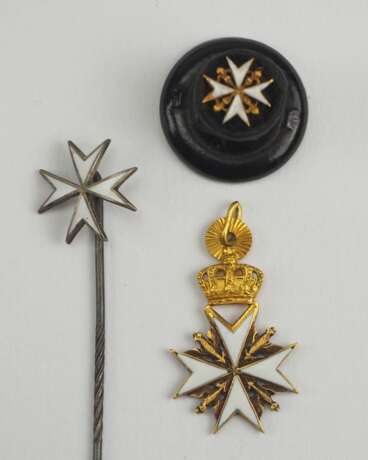 Preussen : Ritterlicher Orden St. Johannis zu Jerusalem, Balley Brandenburg, 3 Miniaturen. - Foto 1