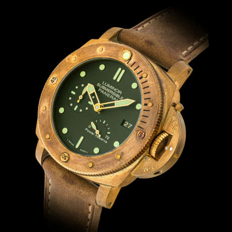 PANERAI, REF. PAM00507, LIMITED EDITION OF 1000 PIECES, BRONZE AND TITANIUM, LUMINOR SUBMERSIBLE 1950 3 DAYS POWER RESERVE AUTOMATIC BRONZO - photo 1