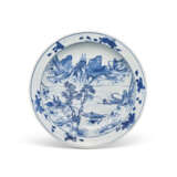 A LARGE BLUE AND WHITE ‘MASTER OF THE ROCKS’ DISH - photo 1