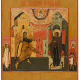 RUSSIAN VREZKA ICON SHOWING THE ANNUNCIATION - photo 1