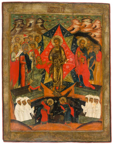 MONUMENTAL RUSSIAN EASTER ICON SHOWING THE DESCENT OF CHRIST INTO HADES (ANASTASIS) - фото 1