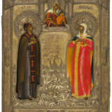 LARGE RUSSIAN ICON SHOWING THE MOTHER OF GOD 'DELIVERANCE OF THE SUFFERING FROM DISTRESS', ST. EUDOKIA AND ST. THEODOSIA - фото 2