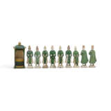 A GROUP OF NINETEEN SANCAI-GLAZED AND PAINTED POTTERY FIGURES - photo 4