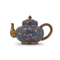 A CLOISONNÉ ENAMEL POT AND COVER