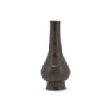 A BRONZE ‘WAVE’ PEAR-SHAPED VASE - photo 1