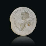 A ROMAN WHITE ONYX RINGSTONE WITH THE BUST OF NEMESIS - photo 1