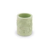 A CARVED LIME GREEN-GLAZED BRUSHPOT, BITONG - photo 3