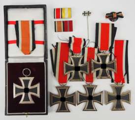 Lot von 6 Eisernen Kreuzen, 1939, 2. Klasse.