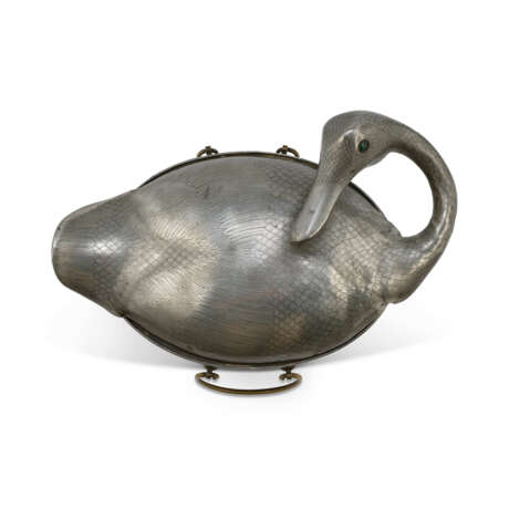 TWO PEWTER FOOD-WARMER AND COVER - photo 7