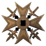 Spanienkreuz, in Bronze, mit Schwertern. - photo 1