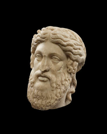 A ROMAN MARBLE HEAD OF BACCHUS - photo 3