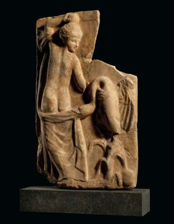 A ROMAN MARBLE RELIEF OF LEDA AND THE SWAN - photo 4