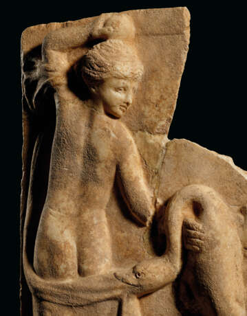 A ROMAN MARBLE RELIEF OF LEDA AND THE SWAN - photo 6