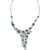 CARTIER COLORED SAPPHIRE, SAPPHIRE AND DIAMOND `SUCETTE` NECKLACE - фото 3