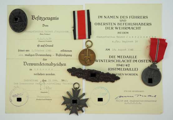 Nachlass eines Obergefreiten der 4./ Ln. Regiment 38. - Foto 1