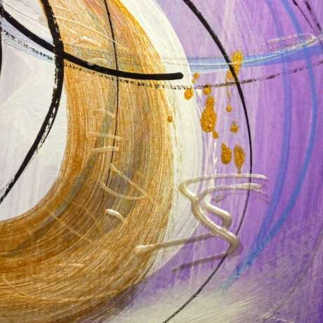ЗОЛОТОЙ СНЕГОВИК С НОСКОМ НА ПАЛКЕ Aquarellpapier Malerei mit Acrylfarben Moderne Kunst Fantasy Russland 2021 - Foto 2