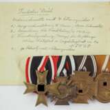Ordenschnalle eines NSDAP Mitglieds mit 4 Auszeichnungen. - photo 1