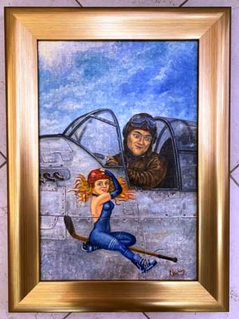 Gemälde „Почицкий В.В Первым делом, самолёты...“, Leinwand, Öl, Беларусь Минск, 2012 - Foto 1
